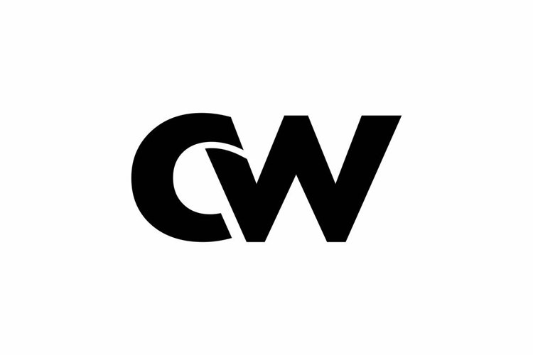 CW logo design vector template example image 1