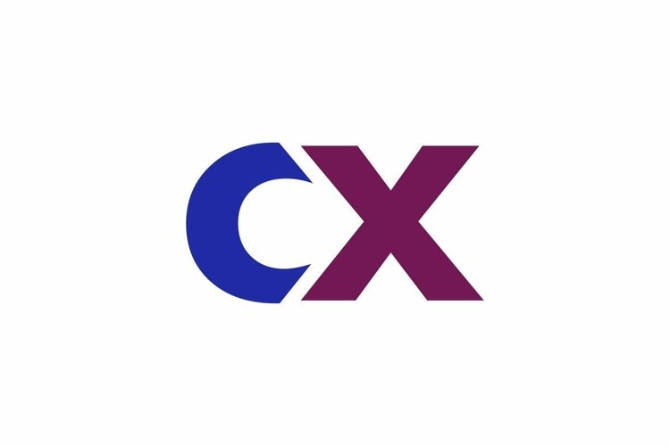 CX logo design vector template example image 1