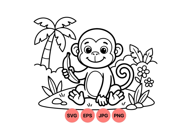 Monkey Svg Image 2