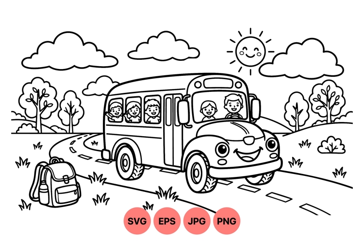 School Bus Vector Image 9