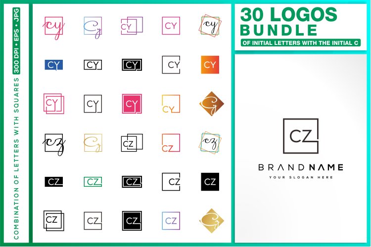 30 LOGOS BUNDLE OF INITIAL LETTERS WITH THE (4286744)