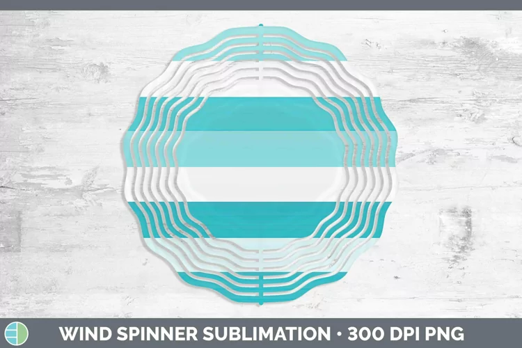 Cyan Wind Spinner | Sublimation Spinner Designs