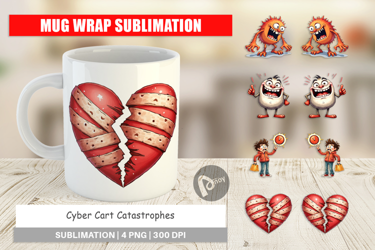 Cyber Cart Catastrophes Mug Wrap