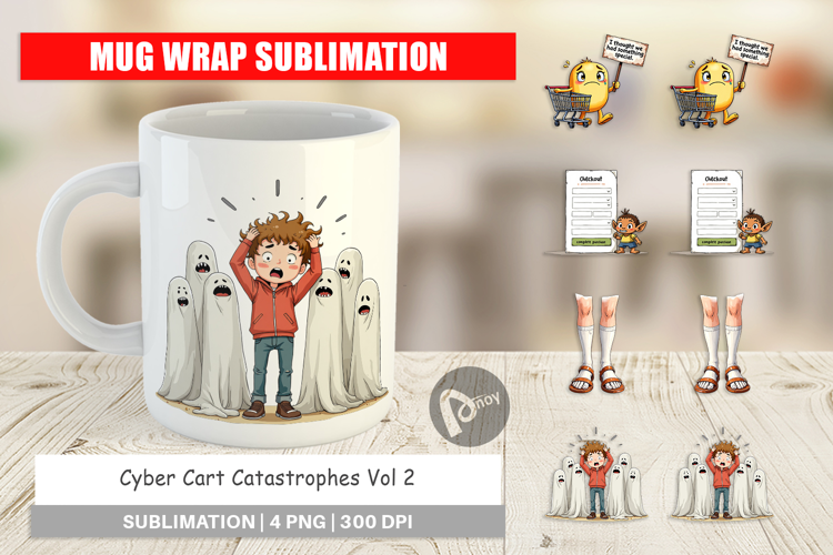 Cyber Cart Catastrophes Mug Wrap