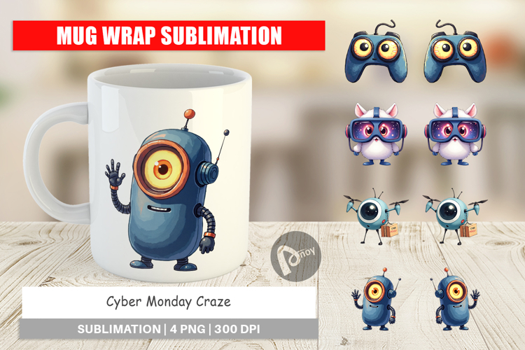 Cyber Monday Craze Mug Wrap
