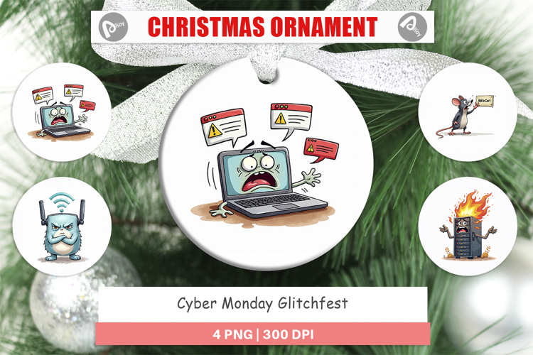 Cyber Monday Glitchfest Ornament