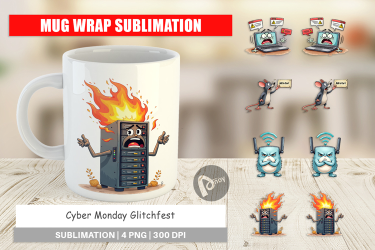 Cyber Monday Glitchfest Mug Wrap