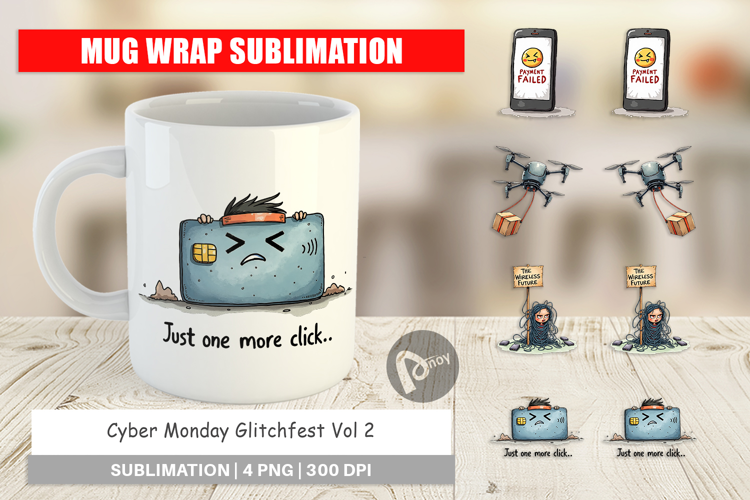 Cyber Monday Glitchfest Mug Wrap