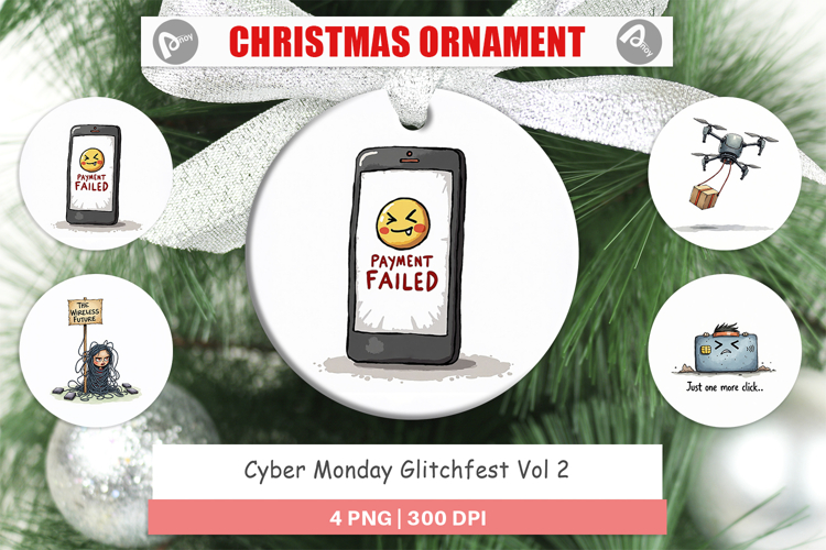 Cyber Monday Glitchfest Ornament