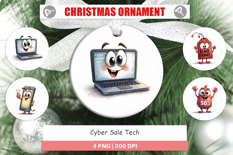 Cyber Sale Tech Ornament