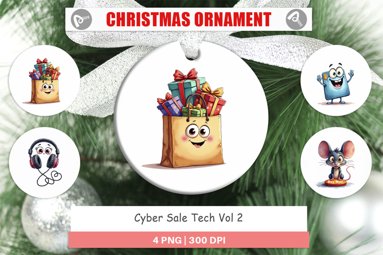 Cyber Sale Tech Ornament