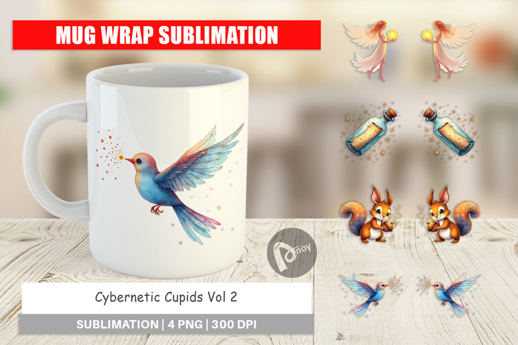 Cybernetic Cupids Messengers Mug Wrap