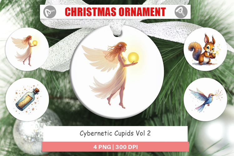 Cybernetic Cupids Messengers Ornament