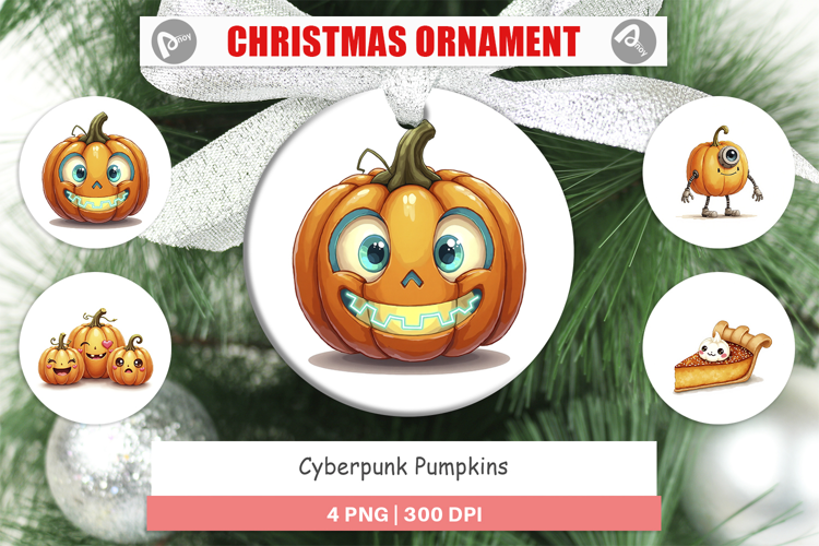 Cyberpunk Pumpkins Ornament