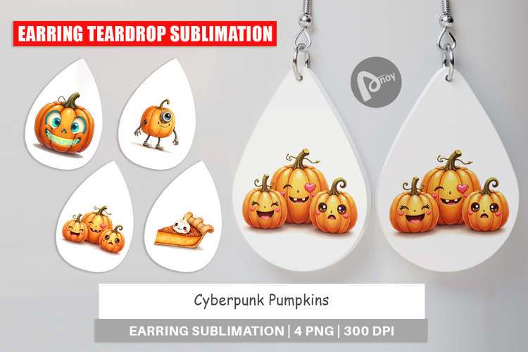 Cyberpunk Pumpkins Earring