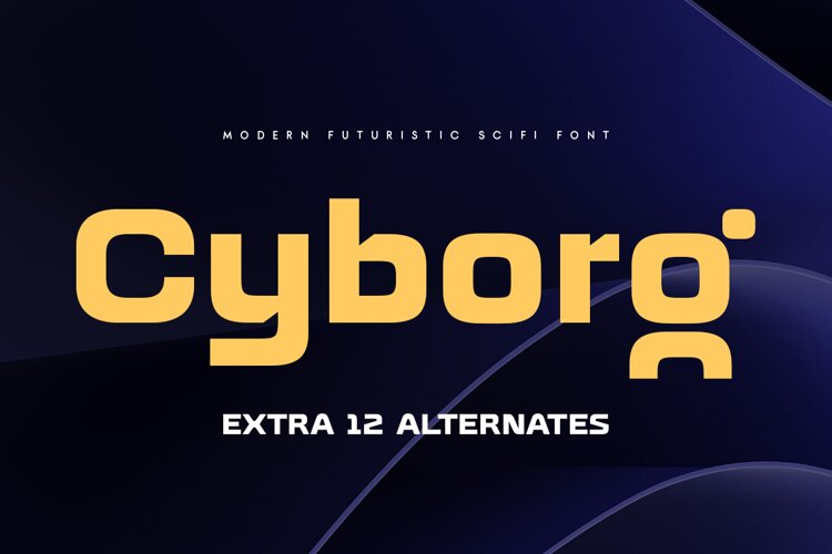 CYBORG - Modern Futuristic Scifi Font example image 1