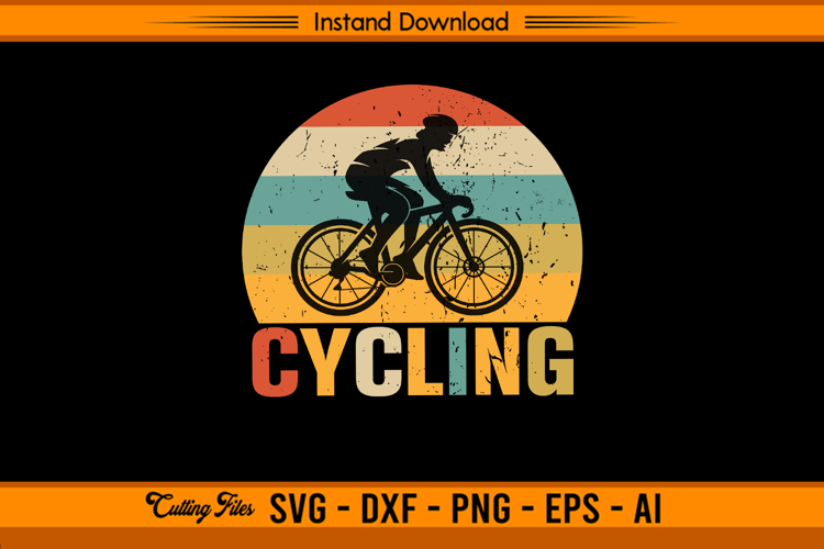 Cycling Vintage Retro SVG Design for Bike Lovers