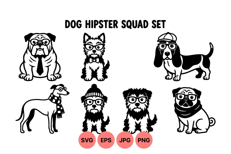 Dog Clipart Black and White 