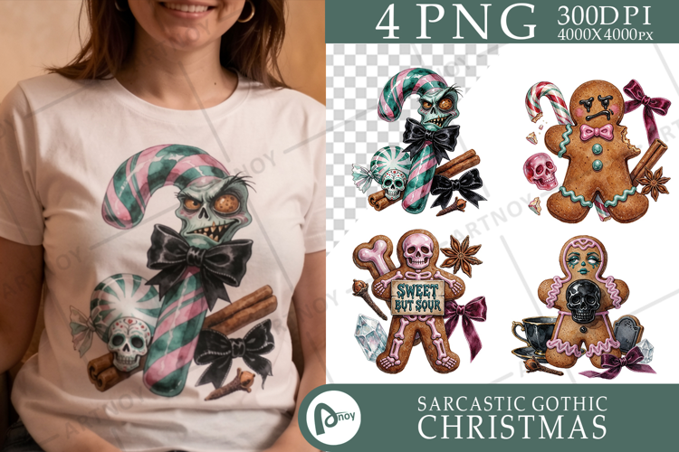 Bored Gothic Gingerbread Sublimation
