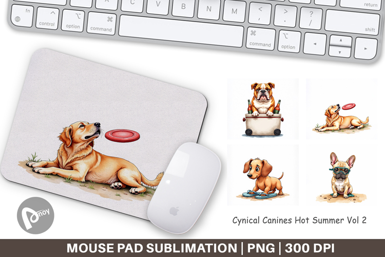 Cynical Canines Hot Summer Mouse Pad