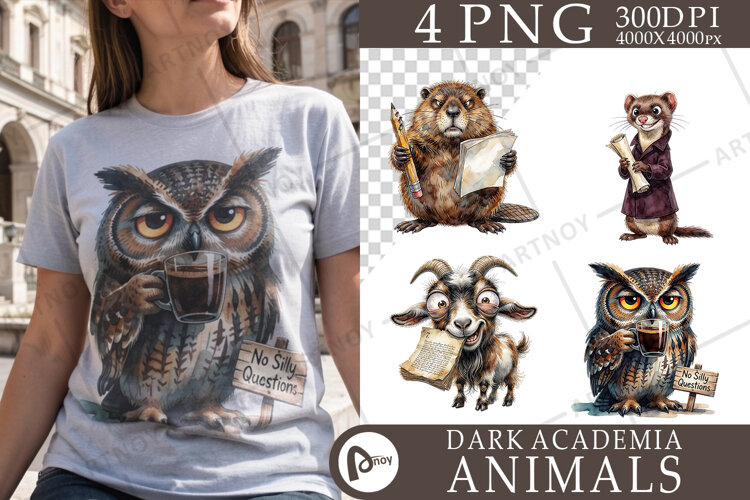 Dark Academia Scholar Sublimation example image 1