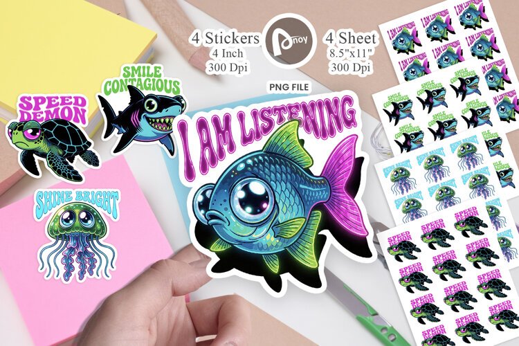 Cynical Deep Sea Sticker example image 1