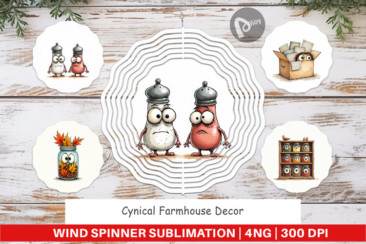 Cynical Farmhouse Wind Spinner example image 1