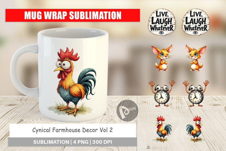 Cynical Farmhouse Decor Mug Wrap