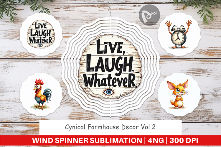 Cynical Farmhouse Wind Spinner