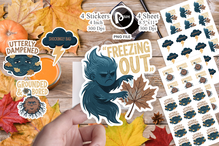 Cynical Autumn Elementals Sticker