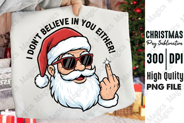Cynical Santa Funny Xmas Sublimation