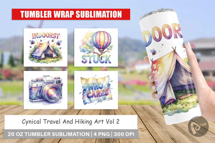 Cynical Travel Hiking Art Tumbler