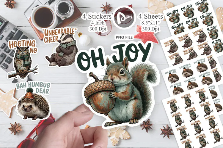 Woodland Animal Quotes Sticker