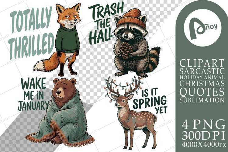 Woodland Animal Quotes Sublimation example image 1