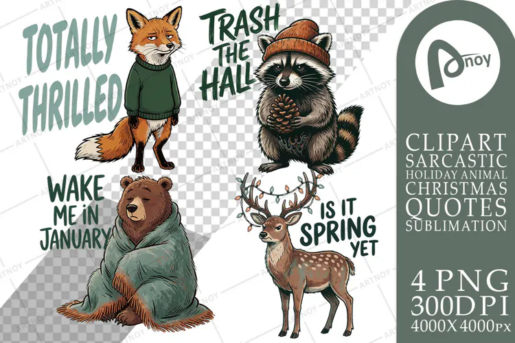 Woodland Animal Quotes Sublimation