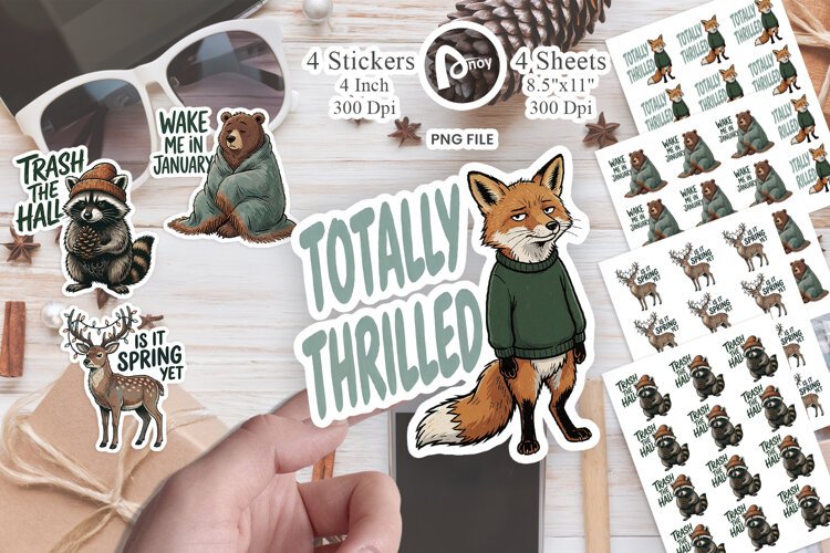 Woodland Animal Quotes Sticker example image 1