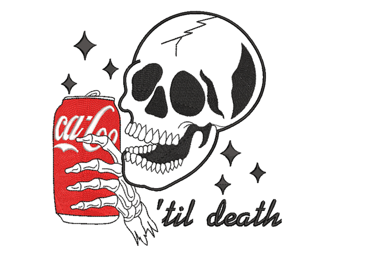 Halloween Skeleton Embroidery Design