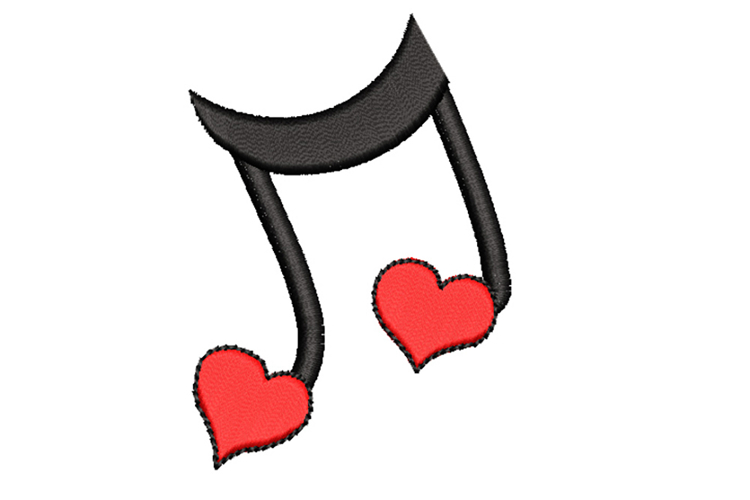 Music note Machine Embroidery Design