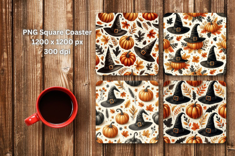 Tumbler Wrap 20 oz - pumpkin witch hat halloween