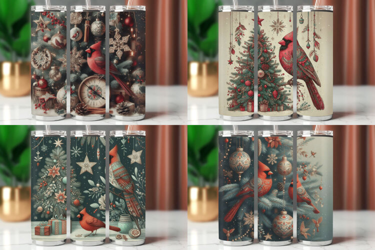 Tumbler Wrap 20 oz - christmas bird example image 1