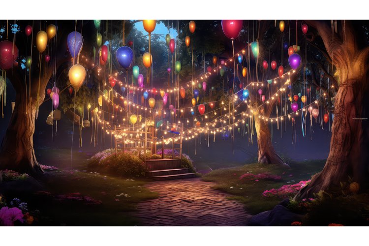 lively bright party background