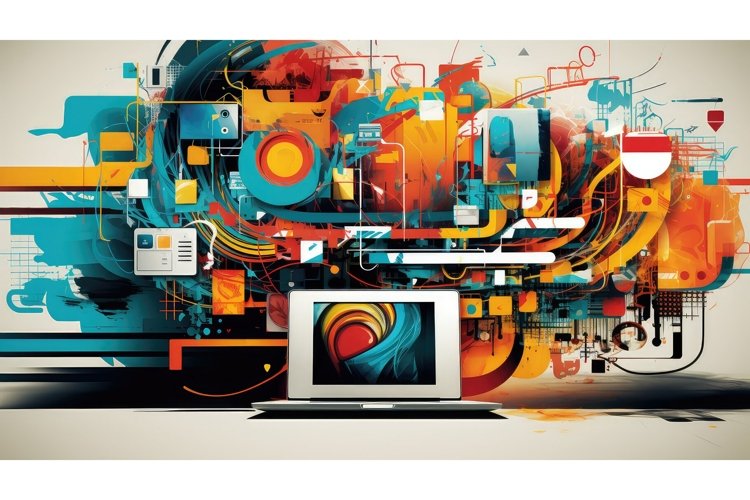 digital graphic tech background example image 1