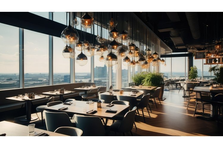 elegant light restaurant background example image 1