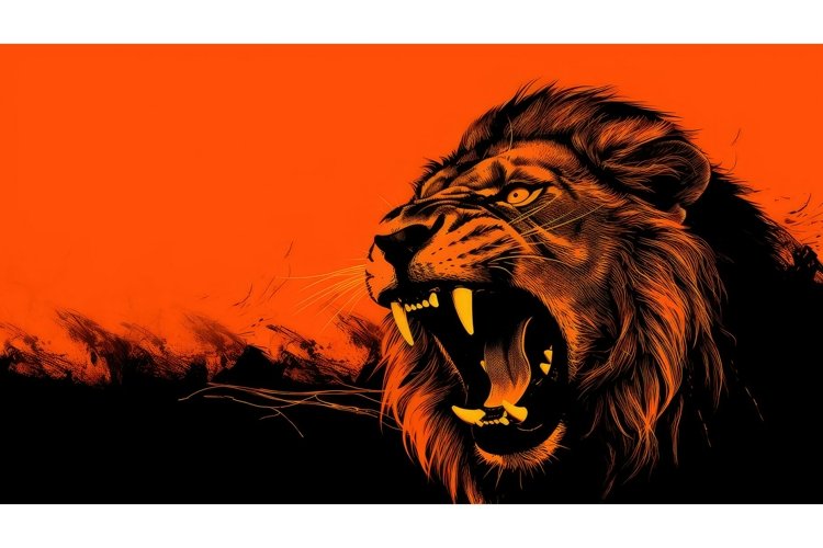 modern poster orange background example image 1