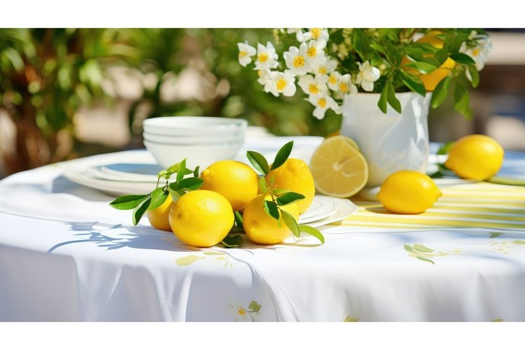 summer fresh bright table beautifully ai generated example image 1