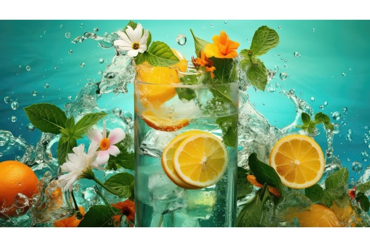 fresh natural juice drink herbal ai generated