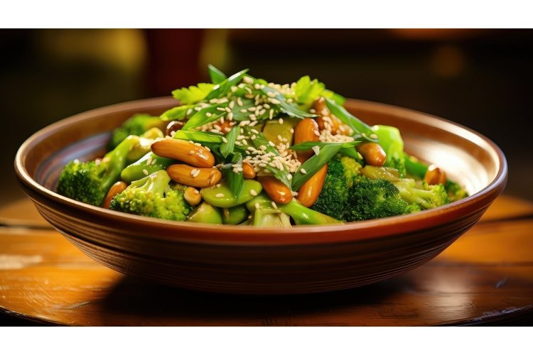 edamame green vegan food broccoli ai generated example image 1