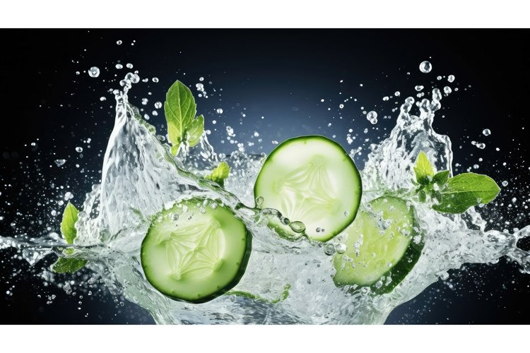 green freshness soda drink cucumber ai generated