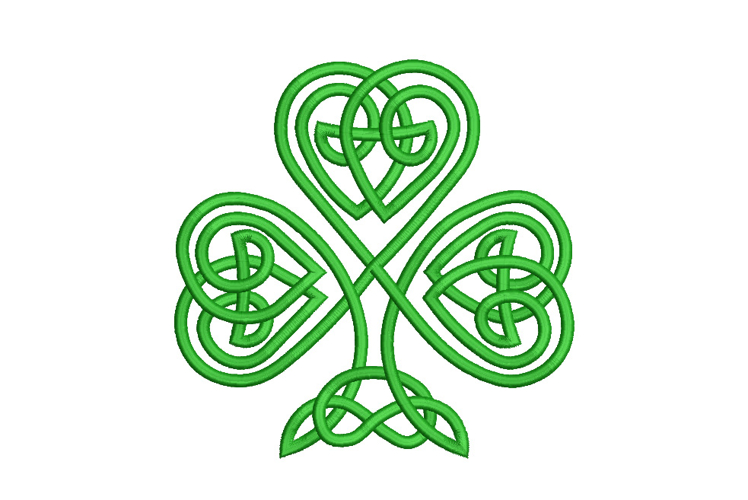 Irish Shamrock, Clover leaf Machine embroidery design