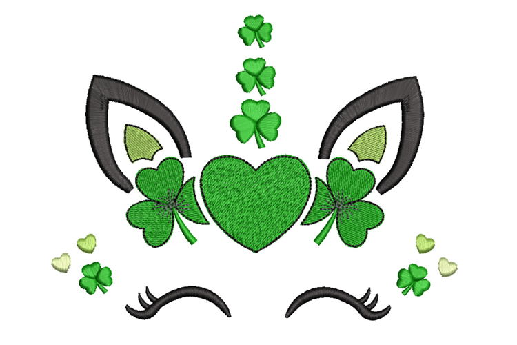 Irish Unicorn Machine embroidery file.